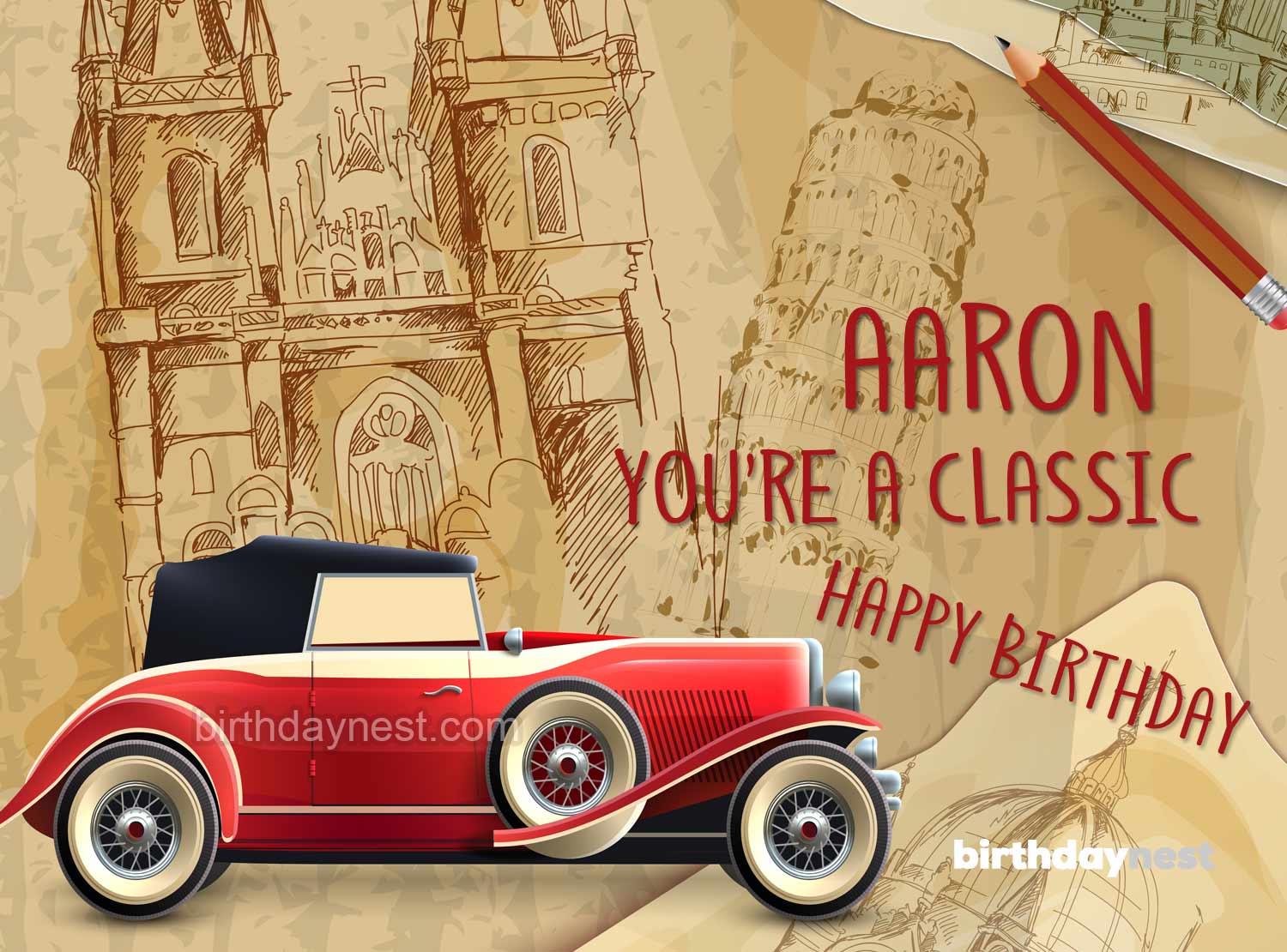 Aaron birthday card