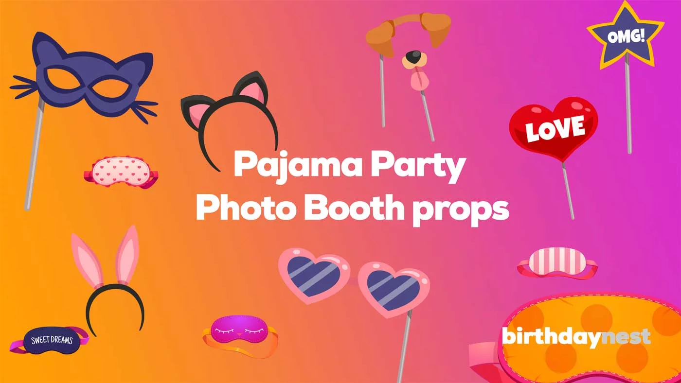 Pajama Party Photo Booth Props